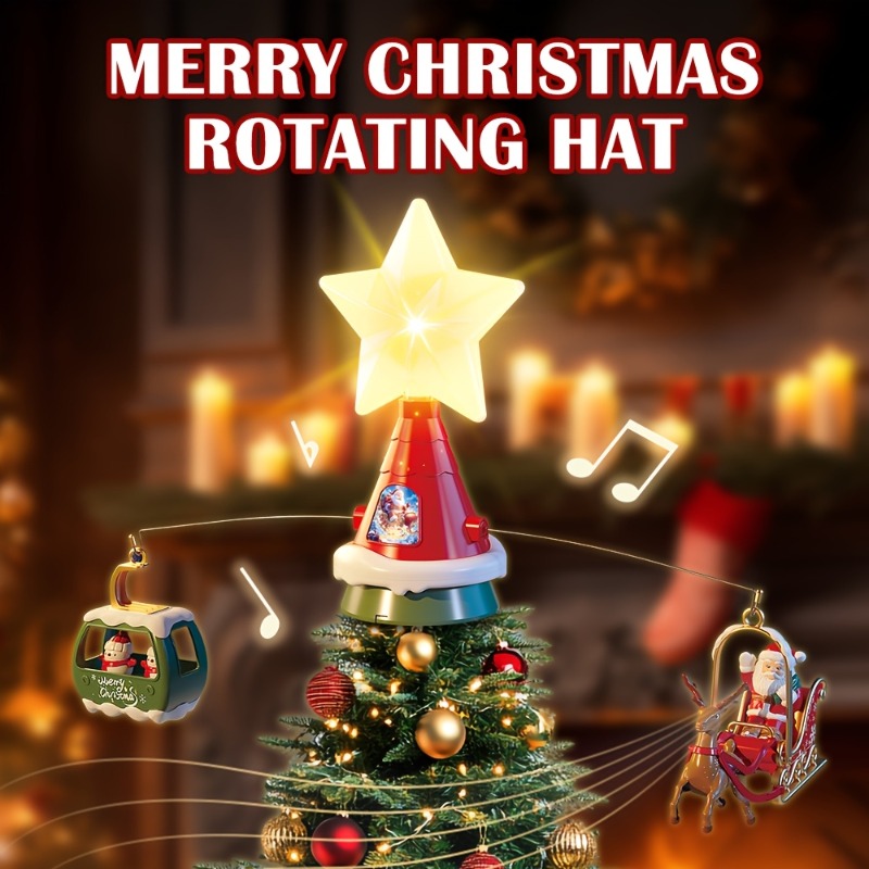 Outdoor Lighting Tree - Kerstboom Top Roterende carrousel met muziek