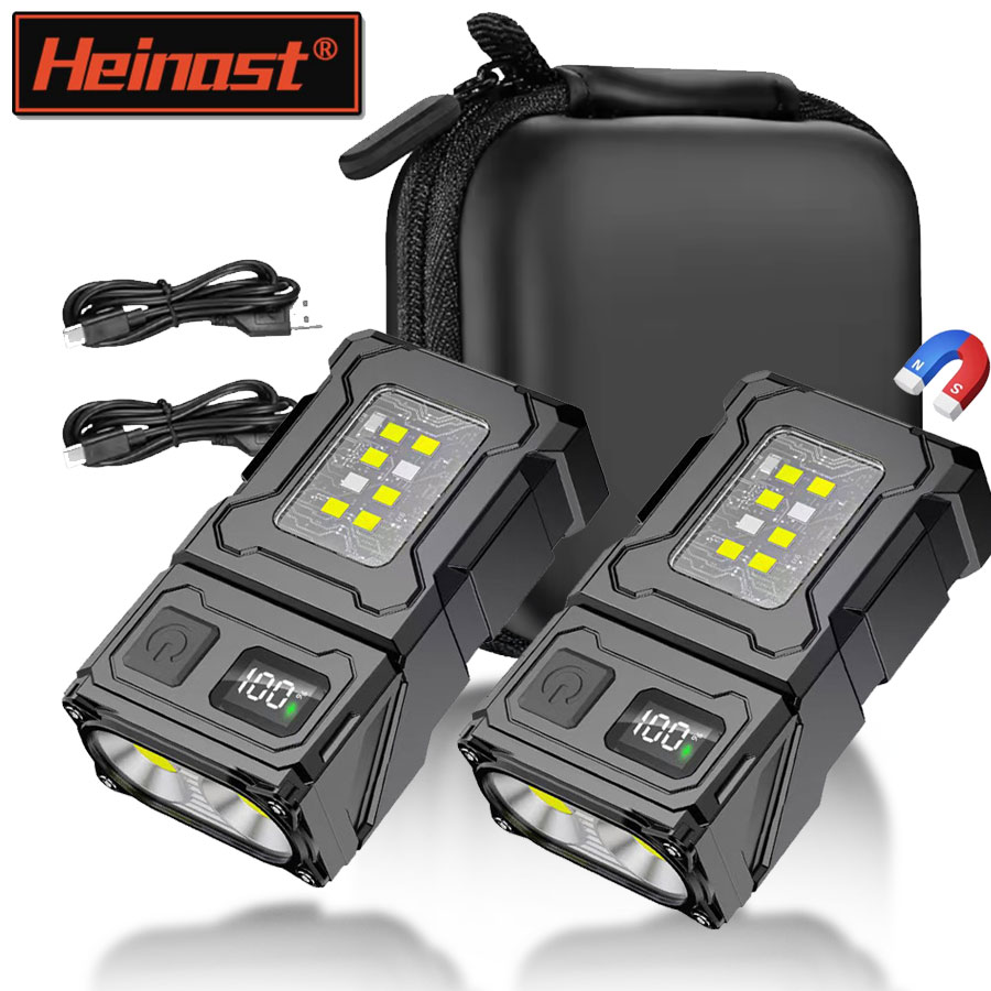 Outdoor Lighting Usb - Mini draagbare LED COB-zaklamp Hoofdrotatie Magnetische