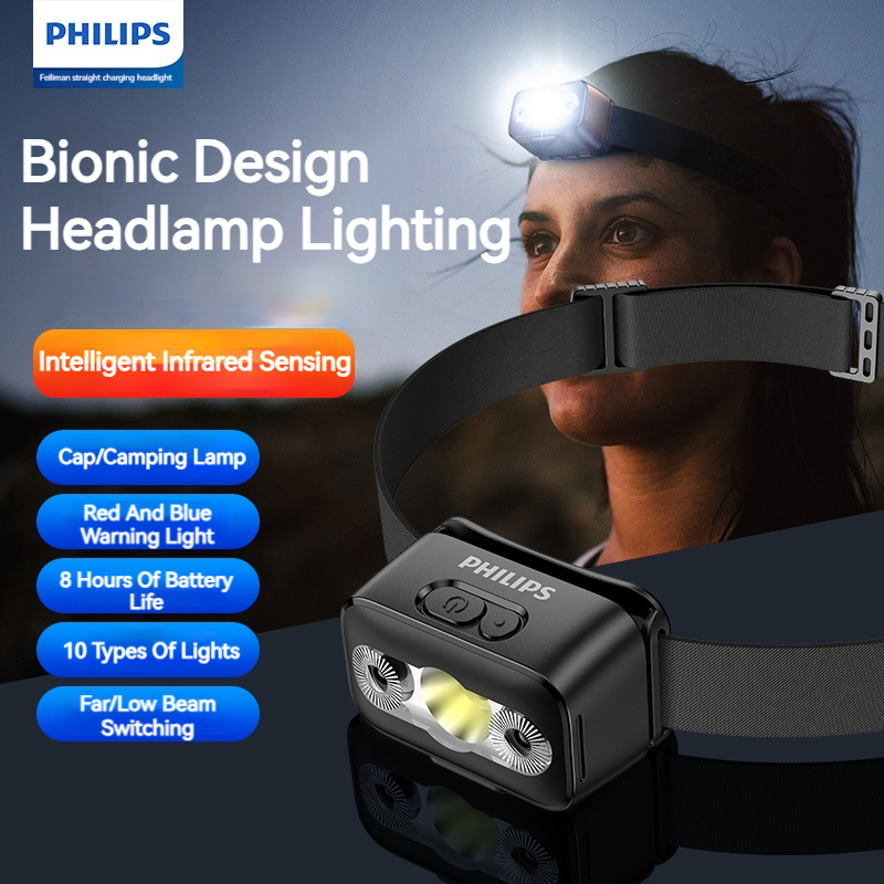 Outdoor Lighting House - Philips LED-koplamp Sensorkop Zaklamp Tien soorten