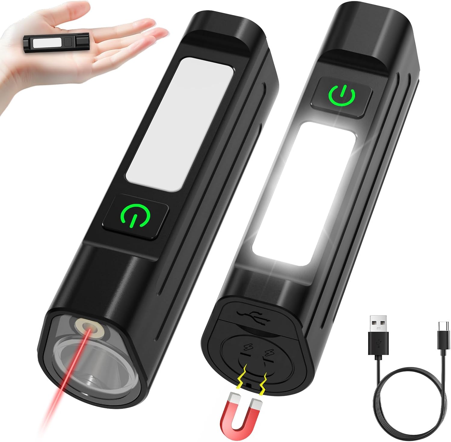Outdoor Lighting House - Draagbare LED-zaklamp Waterdichte waarschuwingslamp aan de