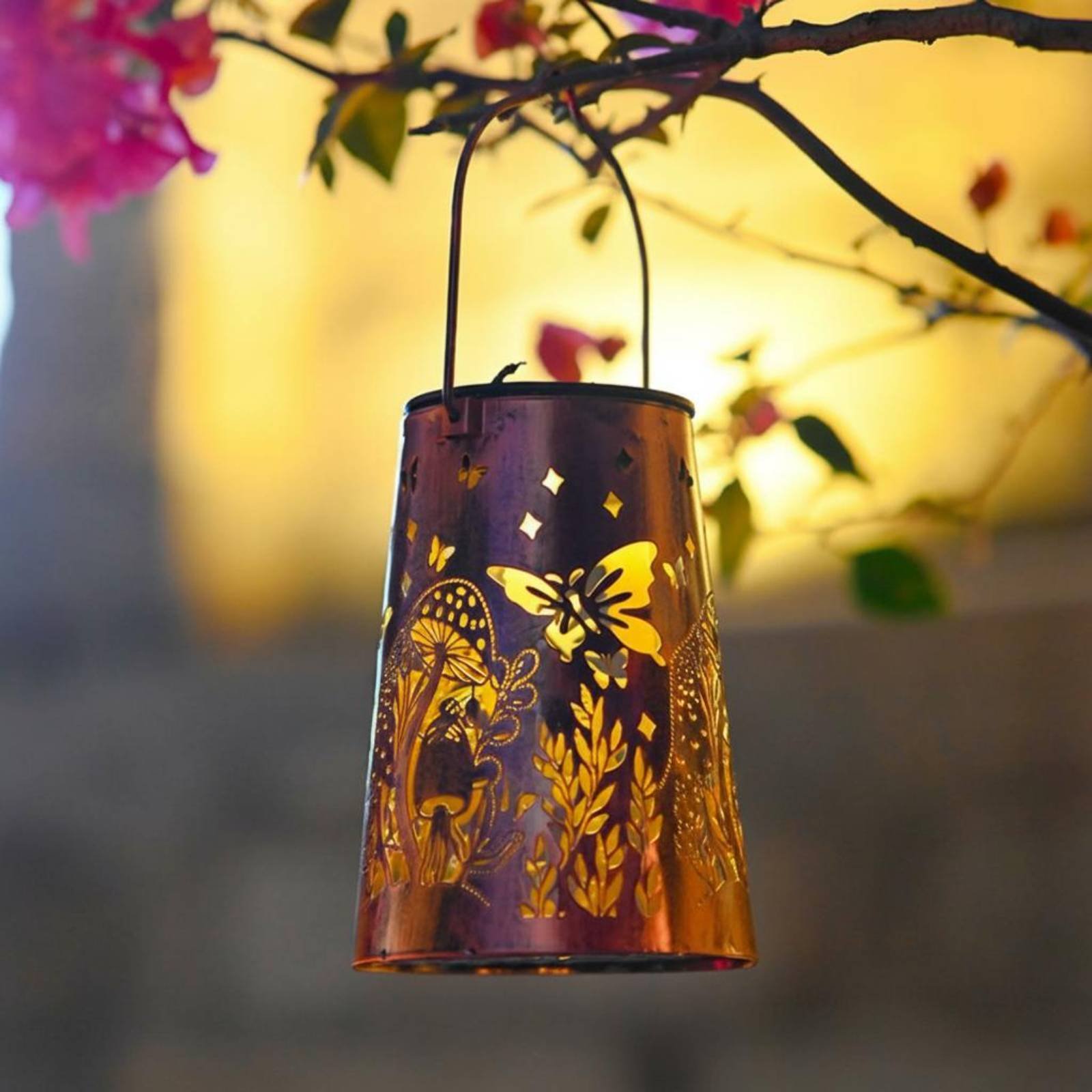 Outdoor Lighting Decoration - Bloementuinlantaarn Patroon Tuinverlichting Automatisch aan/uit Schakelbaar