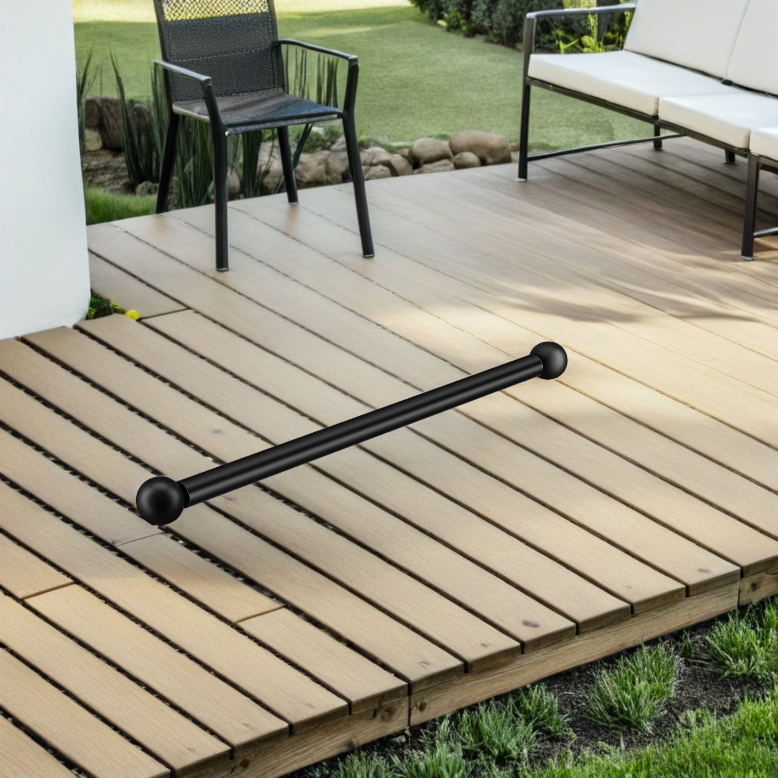 Outdoor Lighting Decoration - 2 stuks lantaarnpaal kruisarm zwart metaal