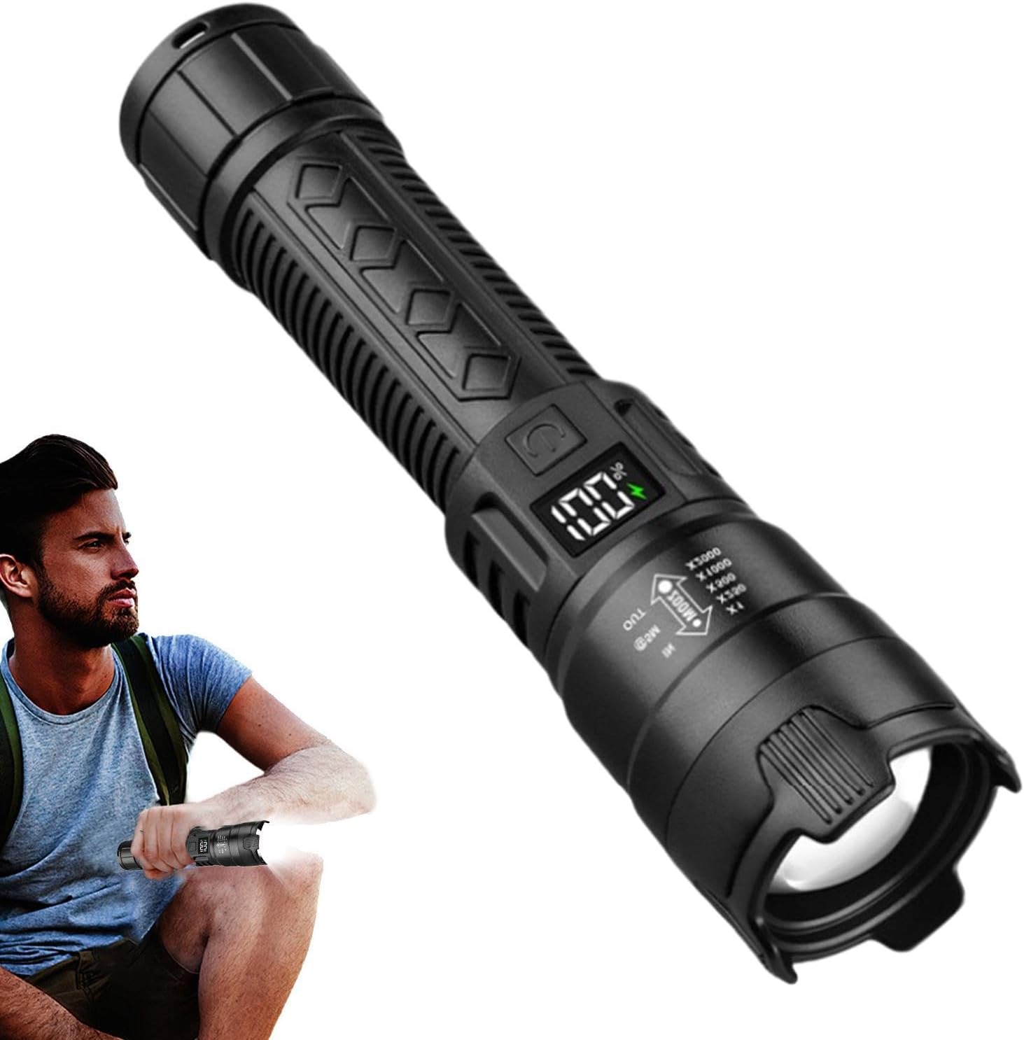 Outdoor Lighting Usb - Tactische LED-zaklamp 2000LM USB oplaadbare waterdichte