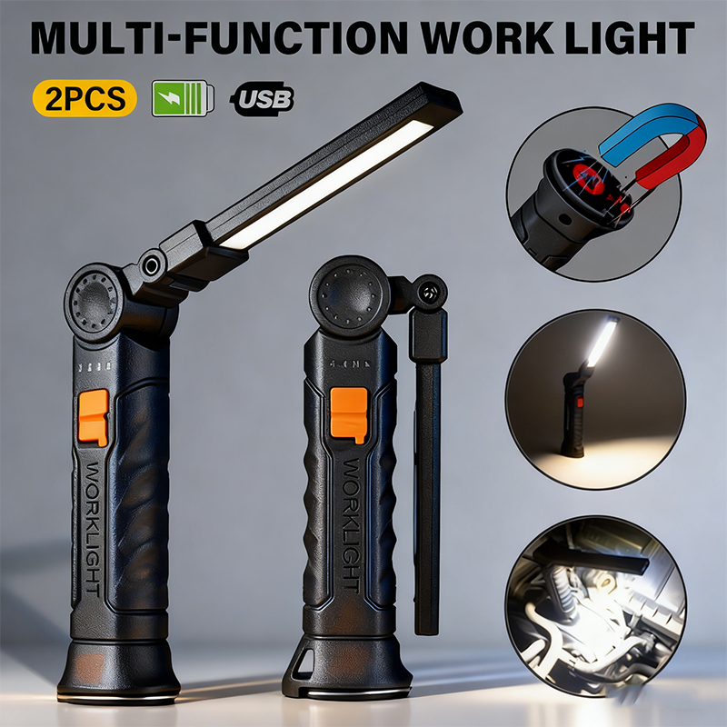 Outdoor Lighting Usb - Draagbare COB LED-zaklamp USB oplaadbare werklamp