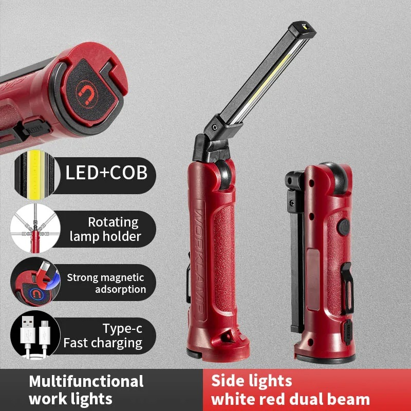 Outdoor Lighting Types - COB LED-werklamp Oplaadbare opvouwbare zaklamp Outdoor