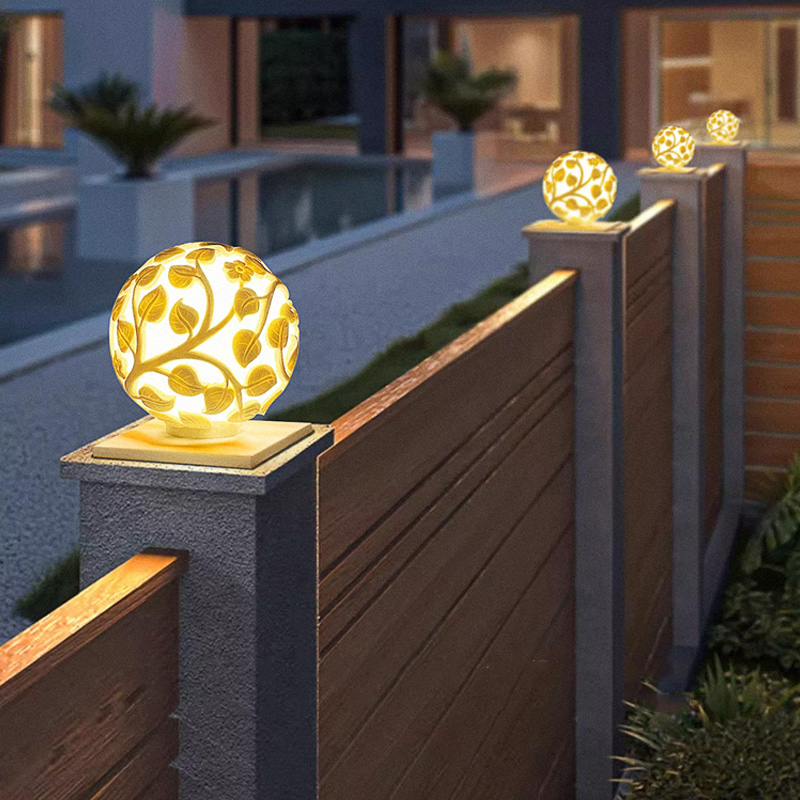 Outdoor Lighting Decoration - Buitenkolomverlichting op zonne-energie LED-kolomverlichting zonder zonne-energie