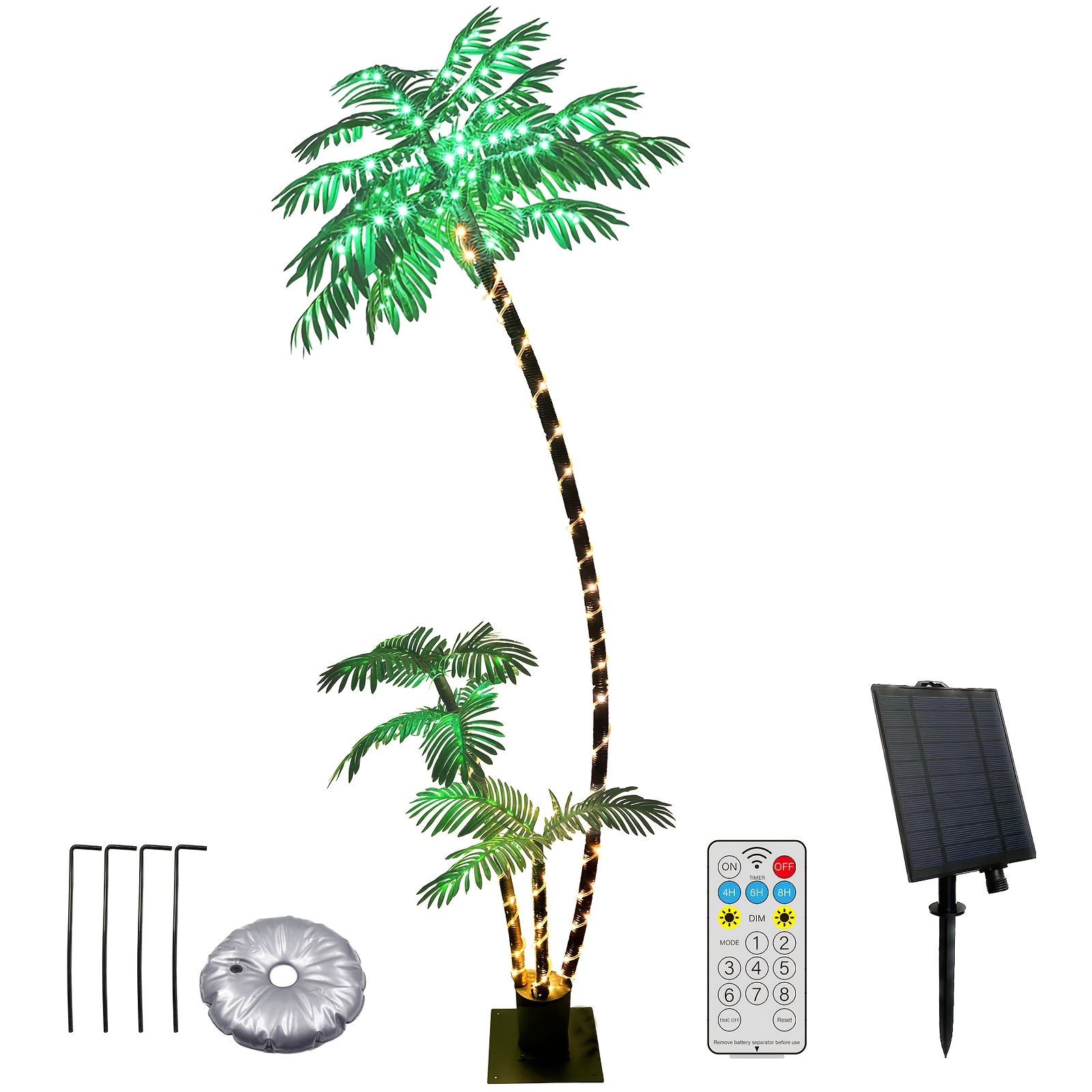Outdoor Lighting Tree - 7ft zonne-verlichte kunstmatige palmboom 260 LED's