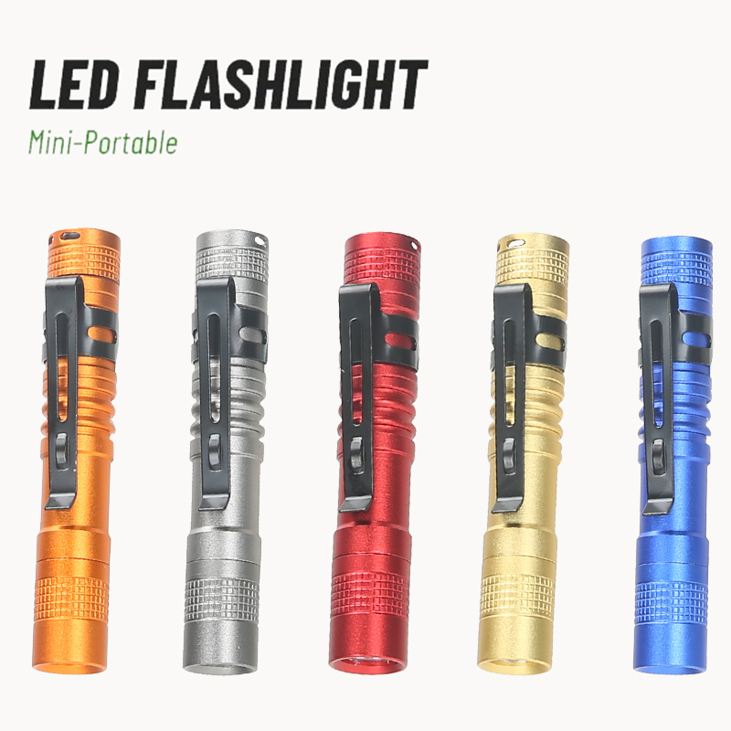 Outdoor Lighting Types - Draagbare Mini LED-penzaklamp met penclip Handheld