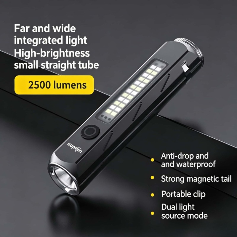 Outdoor Lighting Types - LED-zaklamp met sterk licht Type-C Opladen
