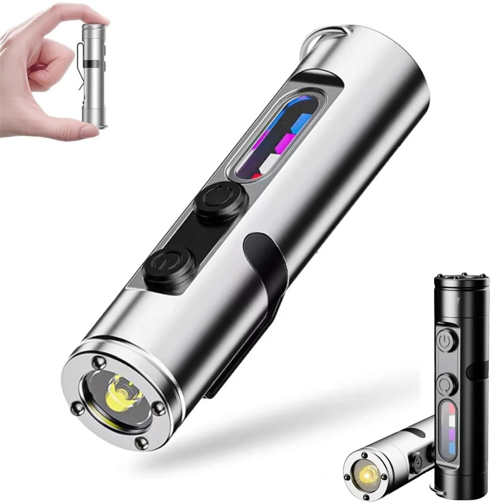 Outdoor Lighting Types - LED-zaklamp Mini draagbare EDC-zaklamp Type-C Oplaadbare