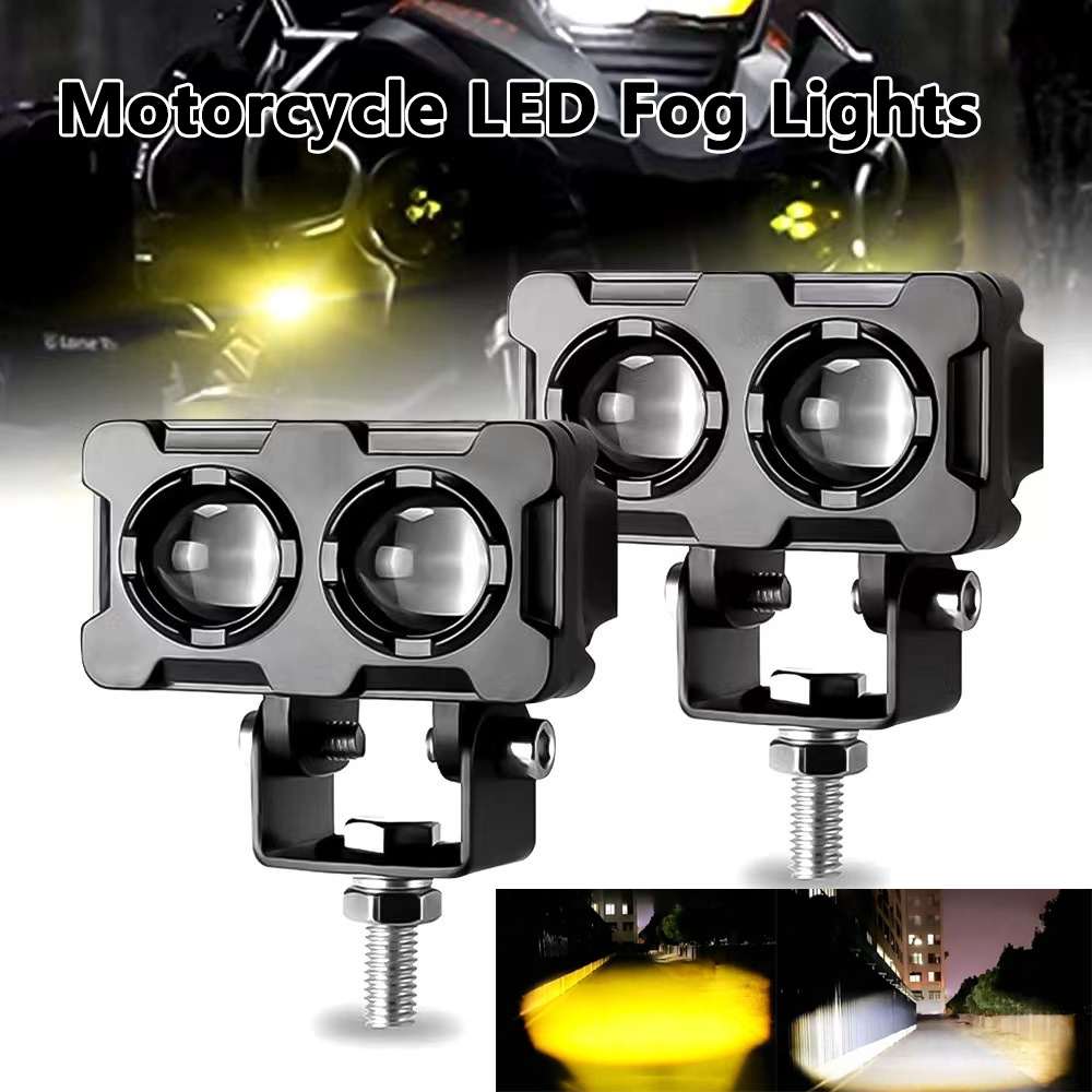 Outdoor Lighting Yellow - 1PC motorfiets LED-lens spotlight dubbele lenzen