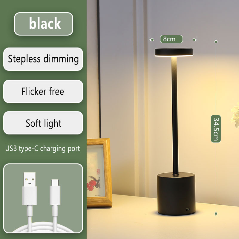 Outdoor Lighting Art - LED oplaadbare touch metalen tafellamp drie