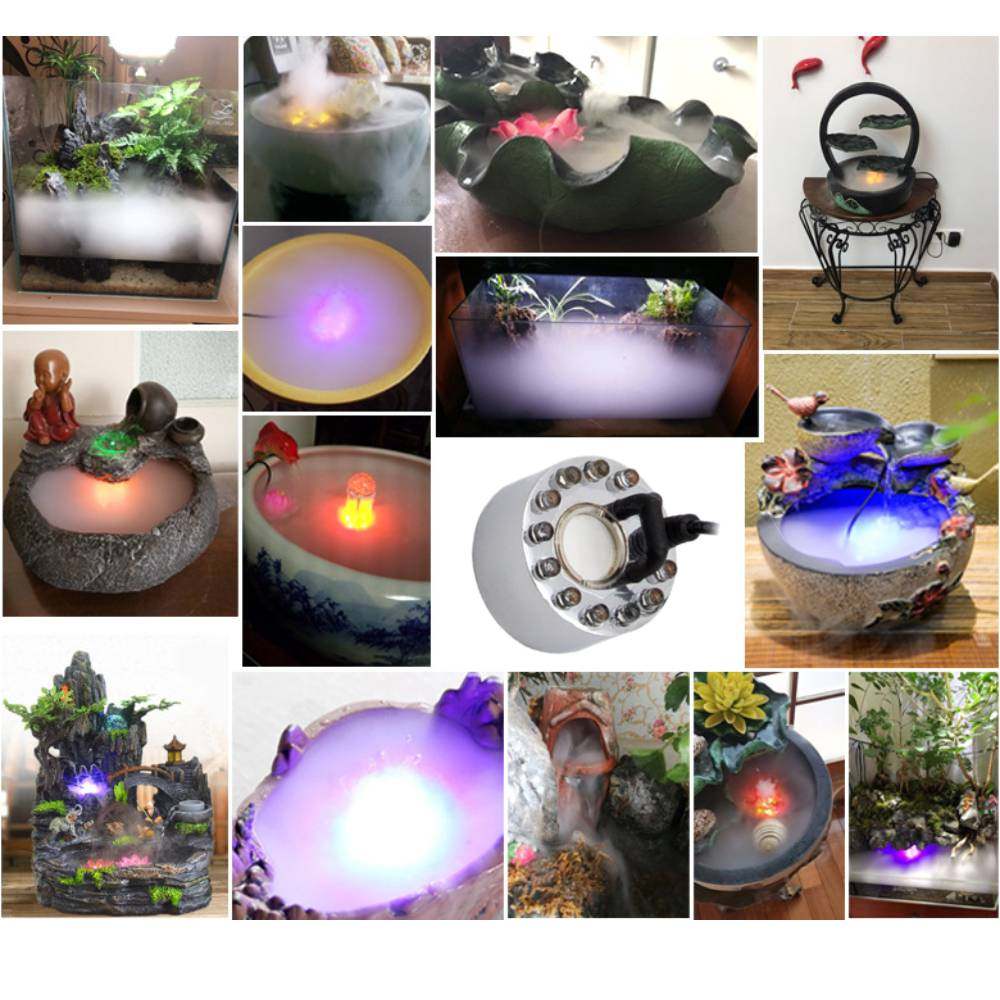 Color Changing Outdoor - 12-LED Kleurveranderende Waterdichte Mistmaker Nevelfontein voor