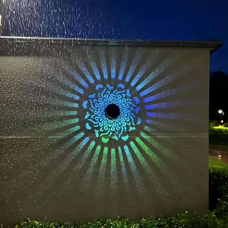 Outdoor Lighting Sconce - Solar LED-wandlamp Mandala-projectielantaarn Waterdichte buitenlamp voor