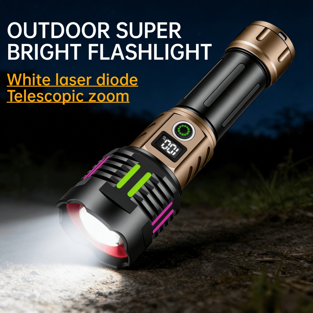 Outdoor Lighting Types - Superhelder wit licht LED-zaklamp Type-C Opladen