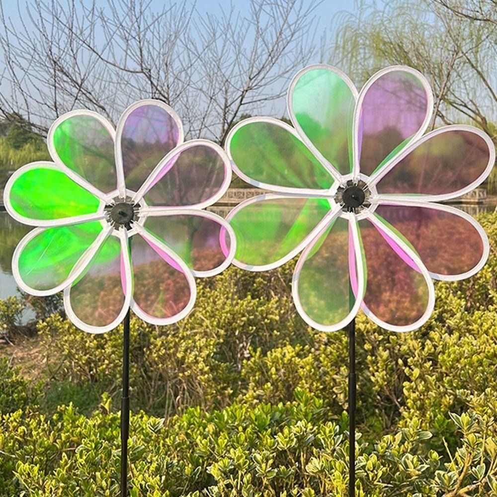 Color Changing Outdoor - 1 Stuks Aarding Gemonteerd Achtbladige Windmolen