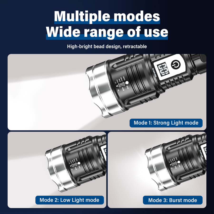 High Power 200000LM LED-zaklam - Outdoor Lighting Types recensie en prijs