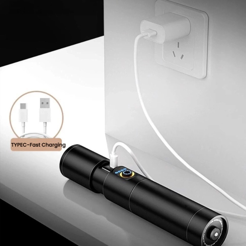 Sterk licht LED-zaklamp Type-C - Outdoor Lighting Types recensie en prijs