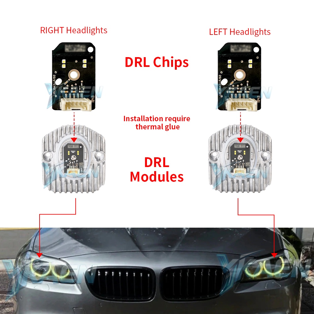 Gele Angel Eyes DRL Boards voo - Outdoor Lighting Yellow recensie en prijs