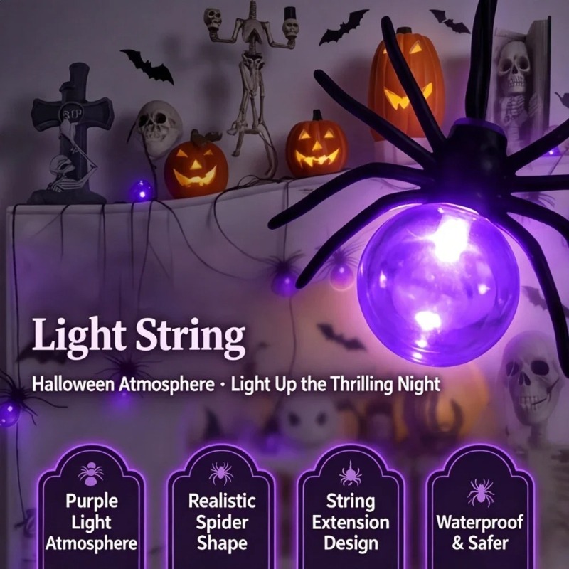 Op batterijen werkende Spider  - Outdoor Lighting Decoration recensie en prijs