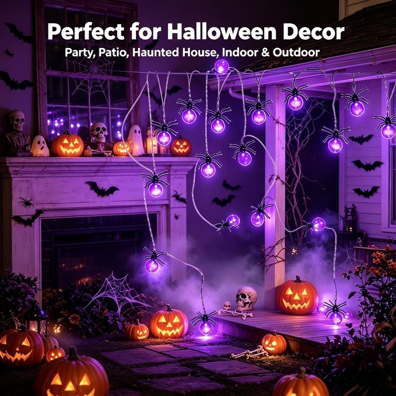 Op batterijen werkende Spider  - Outdoor Lighting Decoration recensie en prijs