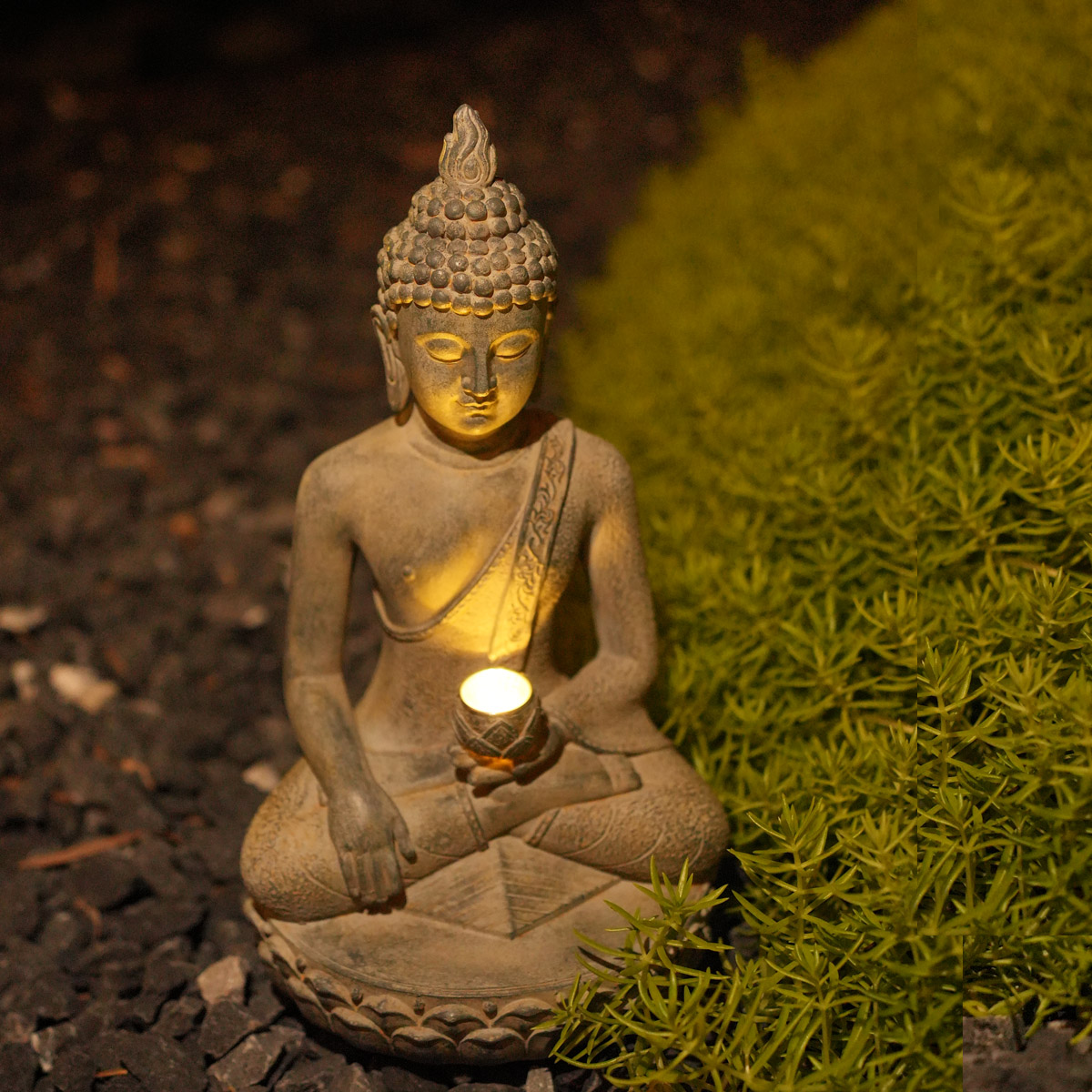 Zen-geïnspireerd Boeddhabeeld  - Outdoor Zen Lighting recensie en prijs