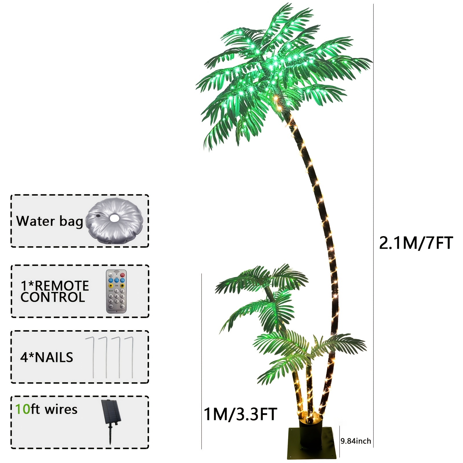 7ft zonne-verlichte kunstmatig - Outdoor Lighting Tree recensie en prijs