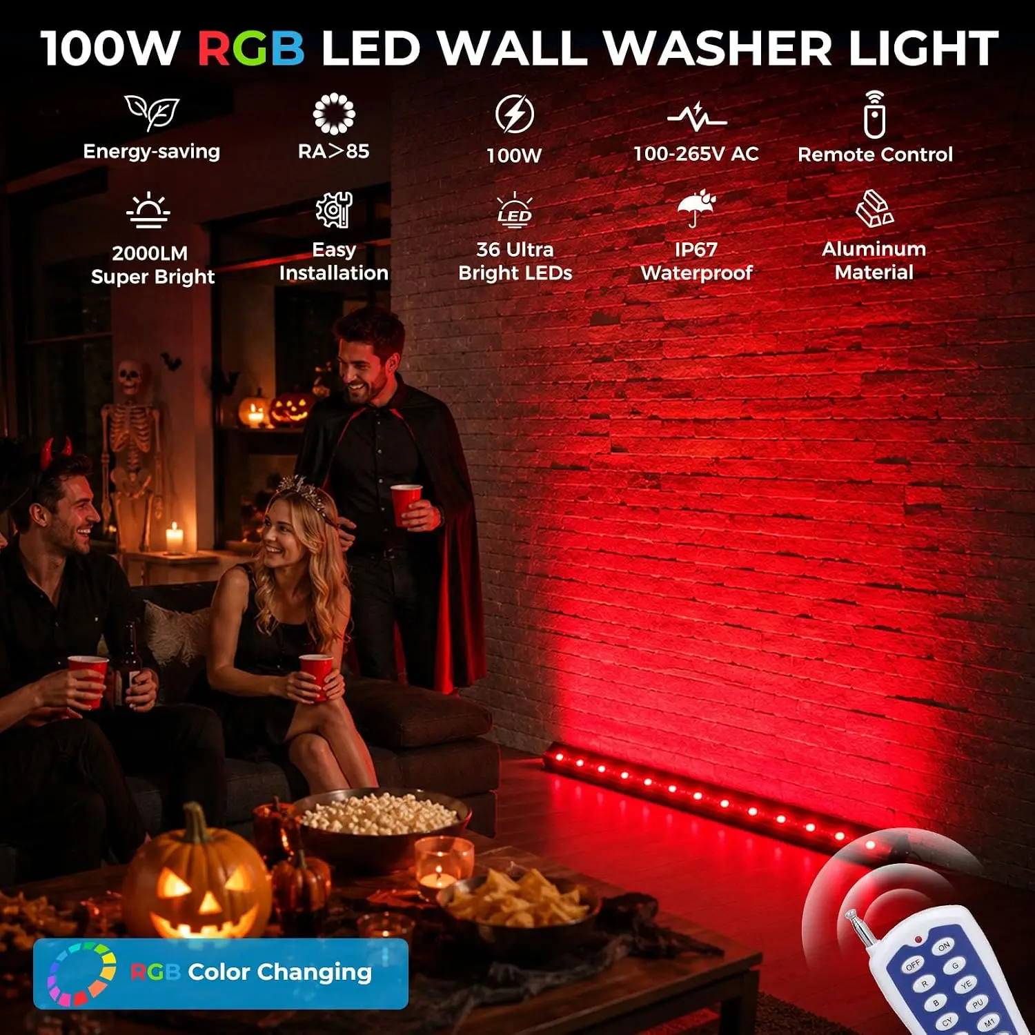 2-pack RGB Wall Washer Lights  - Color Changing Outdoor recensie en prijs