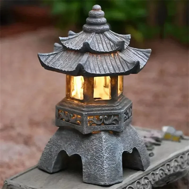 Zonne-Japanse pagodelantaarn,  - Outdoor Zen Lighting recensie en prijs
