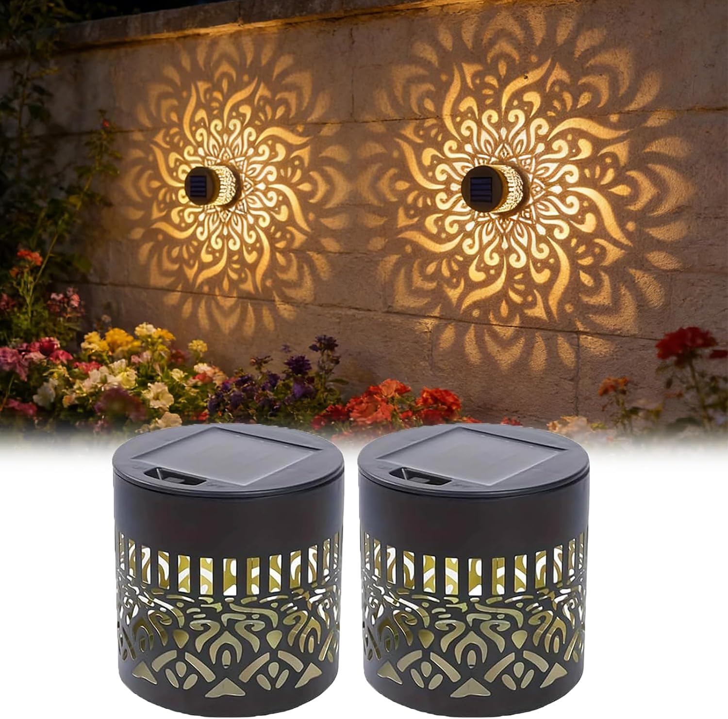 2-pack zonne-tuinlampen IP65,  - Outdoor Lighting Yellow recensie en prijs