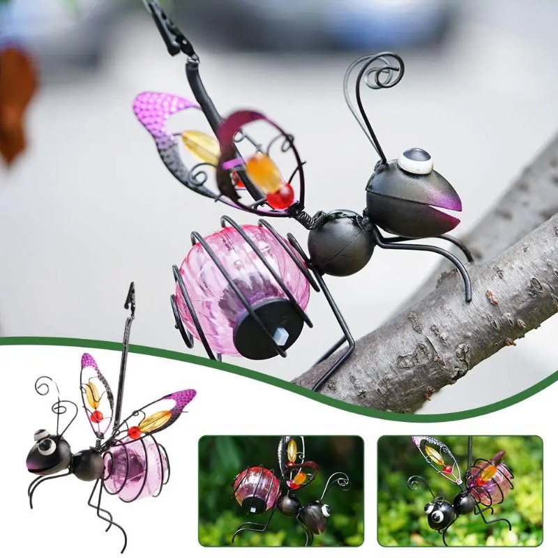 Solar Iron Insect Statue met L - Outdoor Lighting Tree recensie en prijs