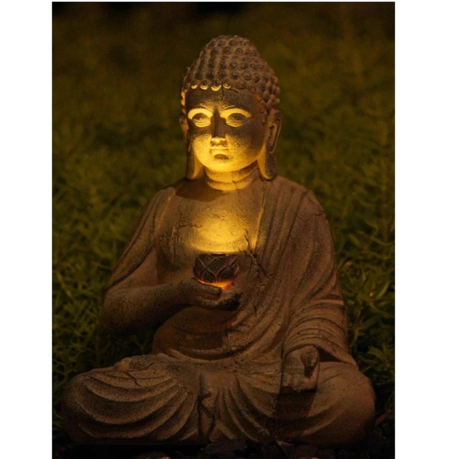 Solar Garden Statue Boeddha Ha - Outdoor Zen Lighting recensie en prijs